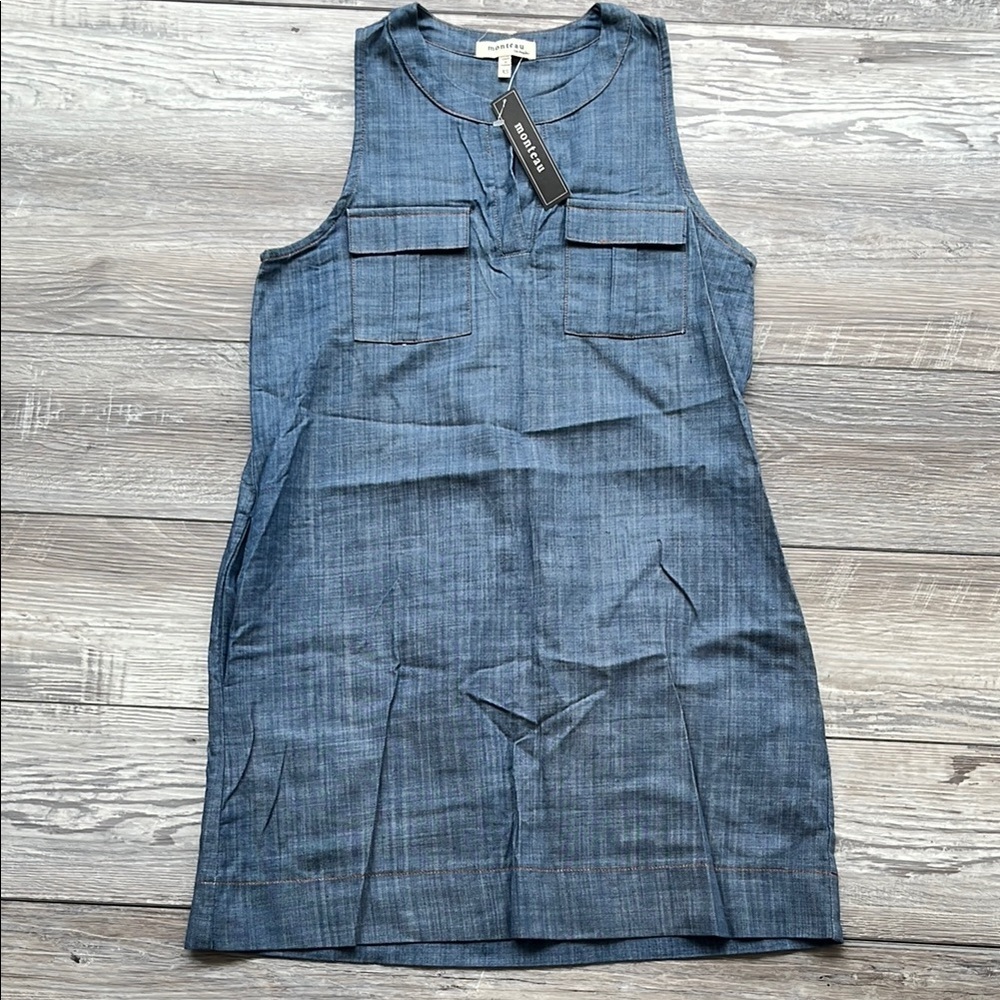 Montesinos Blue Sleeveless Denim Dress